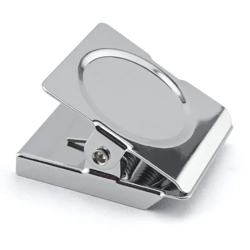1.125 In. L X 1.375 In. W Silver Square Magnetic Clips 5 Lb. Pull 4 Pc