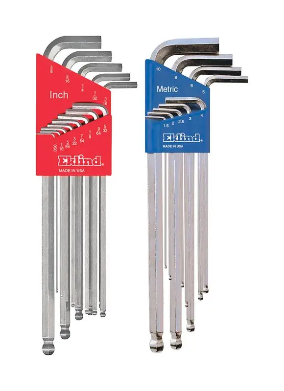 22-pc. Hex-l Key Set, Extra Long, Inch & Metric