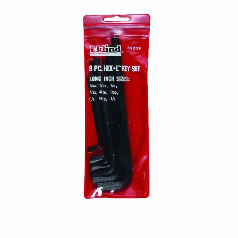 Hex-l 5/64 To 3/8 In. Sae Long Arm Hex L-key Set 9 Pieces