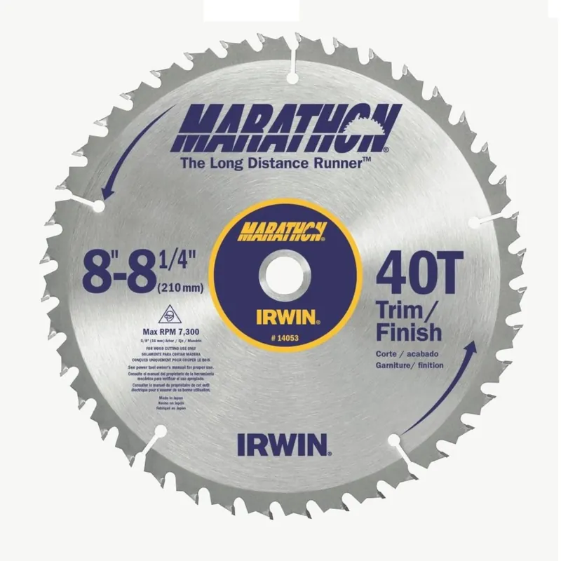Marathon 8-1/4 In. D X 5/8 In. Carbide Miter And Table Saw Blade 40 Teeth 1 Pk