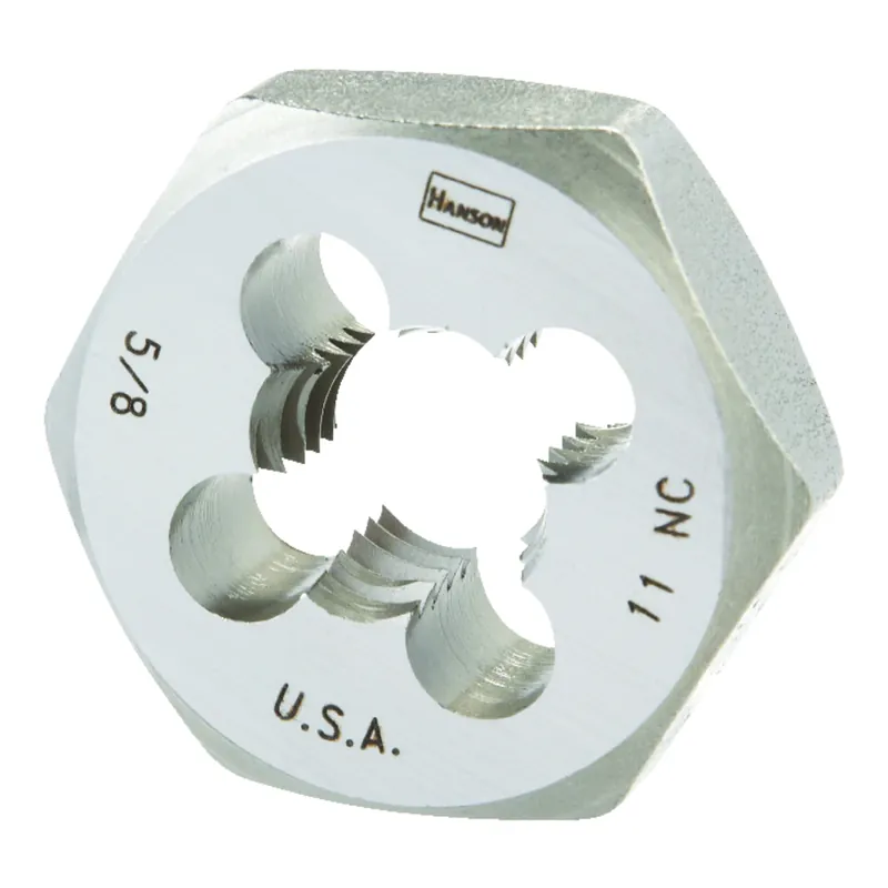 Hanson High Carbon Steel Sae Hexagon Die 5/8 In.-11nc Model 6852