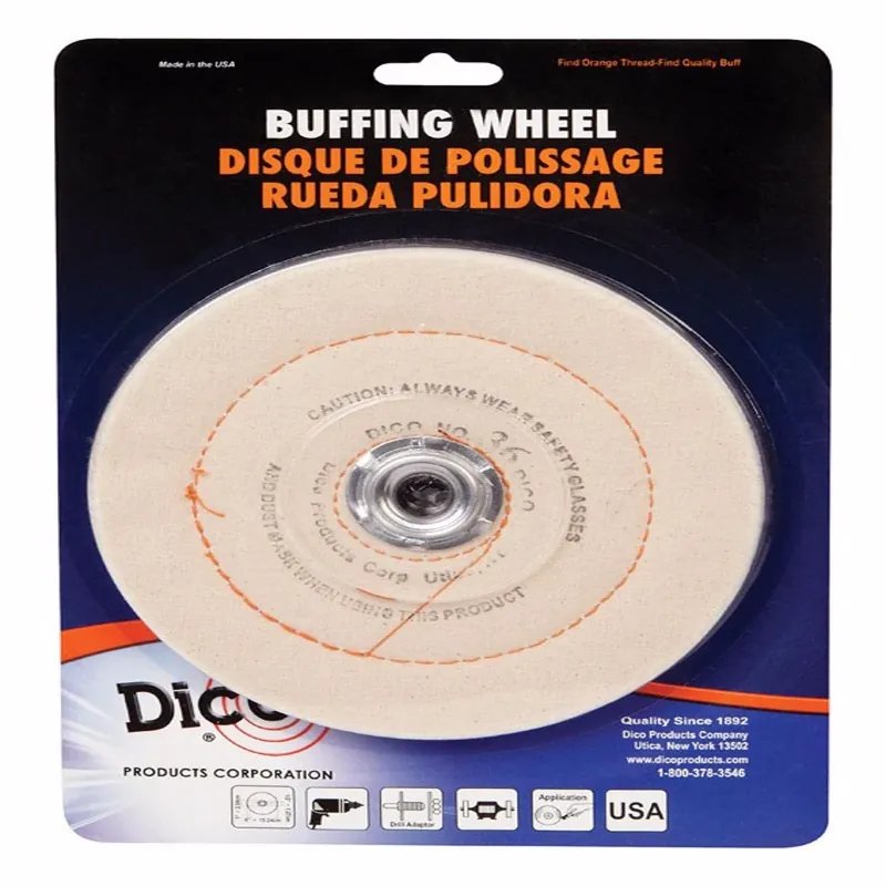 6 In. Cotton Cushion Sewn Buffing Wheel For Polishing And Buffing