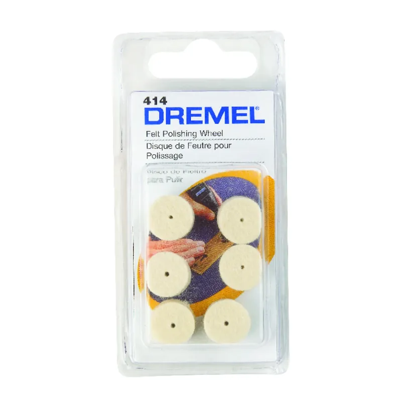 1/2 In. L Felt Cloth Felt Polishing Wheel 6 Pk