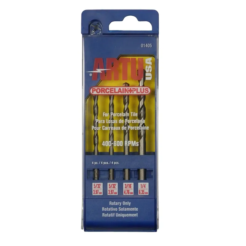 Porcelain Plus Tungsten Carbide Tipped Glass And Tile Bit Set 4 Pieces