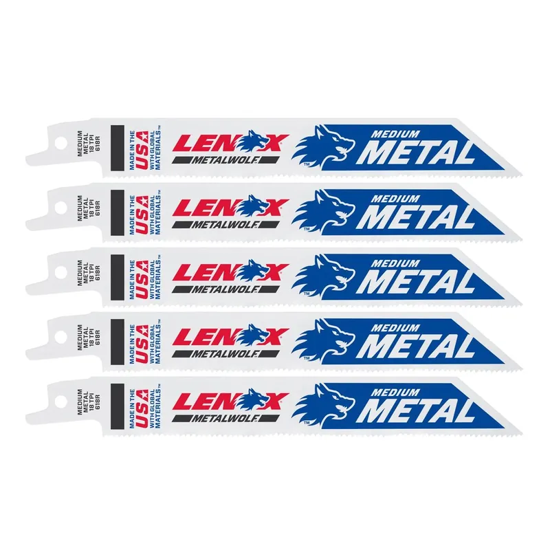Metalwolf 6 In. Bi-metal Wave Edge Reciprocating Saw Blade 18 Tpi 5 Pk