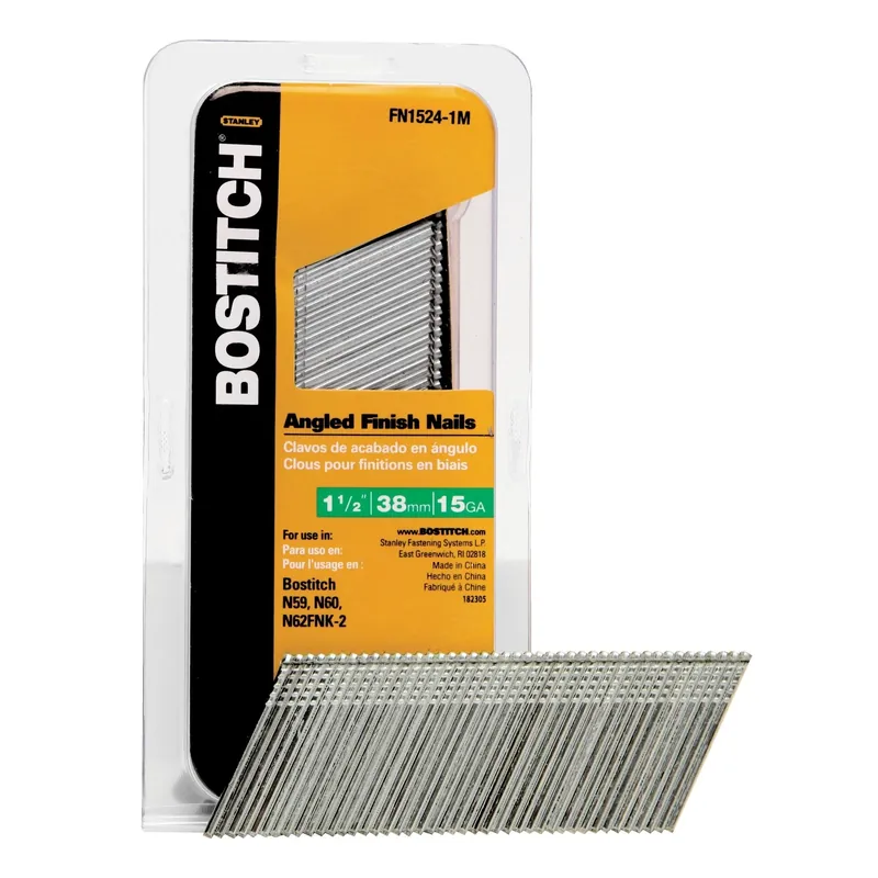 1-1/2 In. L X 15 Ga. Angled Strip Coated Finish Nails 1,000 Pk