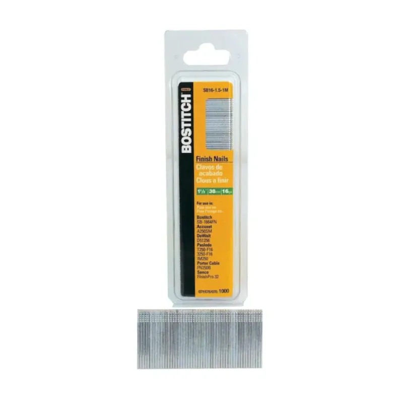 1-1/2 In. L X 16 Ga. Straight Strip Coated Finish Nails 1,000 Pk