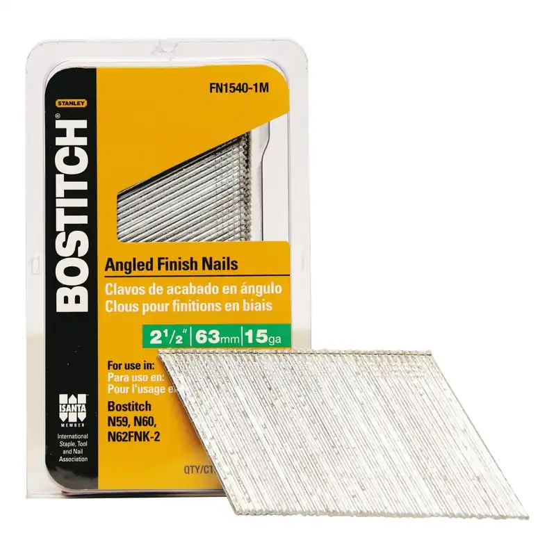 2-1/2 In. L X 15 Ga. Angled Strip Coated Finish Nails 1,000 Pk