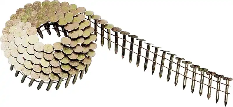1-1/4 In. L Wire Coil Galvanized Roofing Nails 15 Deg 7200 Pk