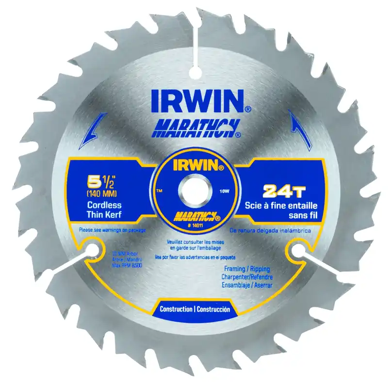 Marathon 5-1/2 In. D X 10 Mm Carbide Circular Saw Blade 24 Teeth 1 Pk