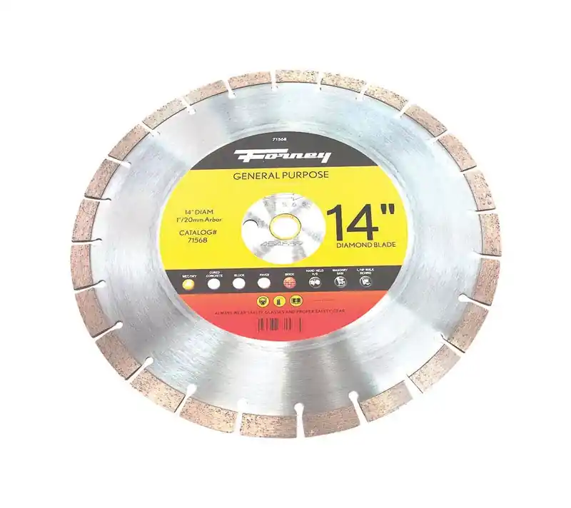 14 In. Diamond Segmented Rim Circular Saw Blade 24 Teeth For General Purpose Cutting