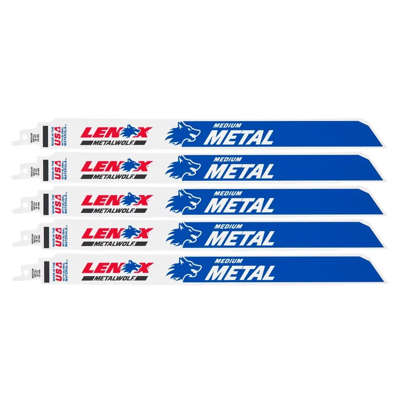 Metalwolf 12 In. Bi-metal Wave Edge Reciprocating Saw Blade 18 Tpi 5 Pk