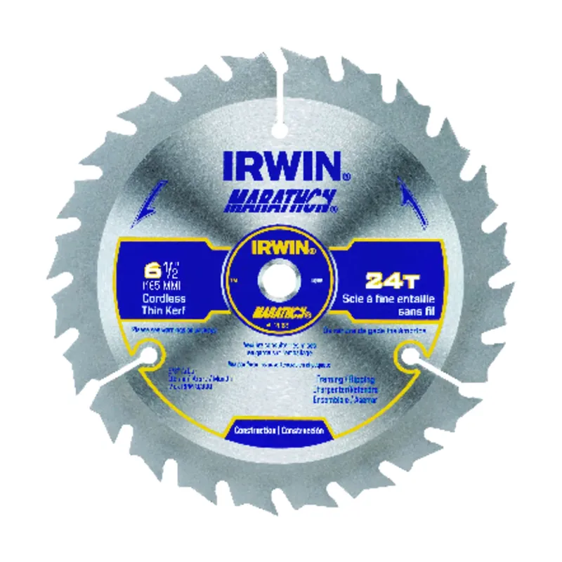 Marathon 6-1/2 In. D X 5/8 In. Carbide Circular Saw Blade 24 Teeth 1 Pk