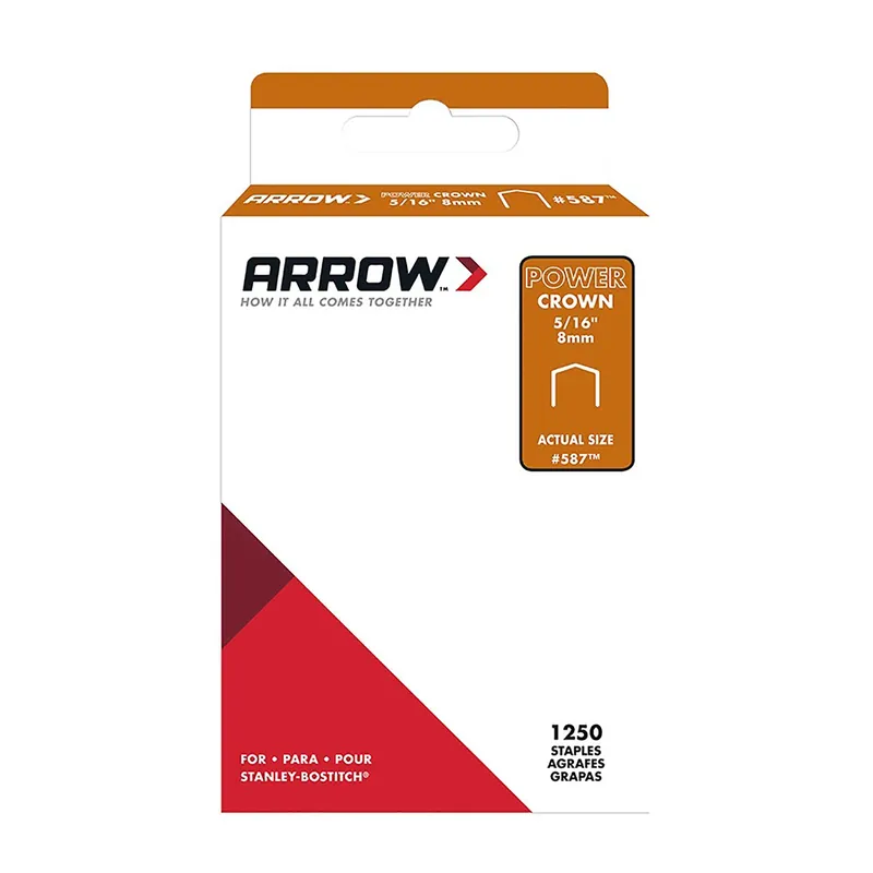  585 3/8 In. W X 5/16 In. L 18 Ga. Power Crown Standard Staples 1250 Pk