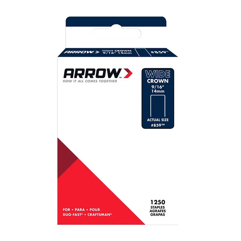 859 1/2 In. W X 9/16 In. L 18 Ga. Wide Crown Standard Staples 1250 Pk