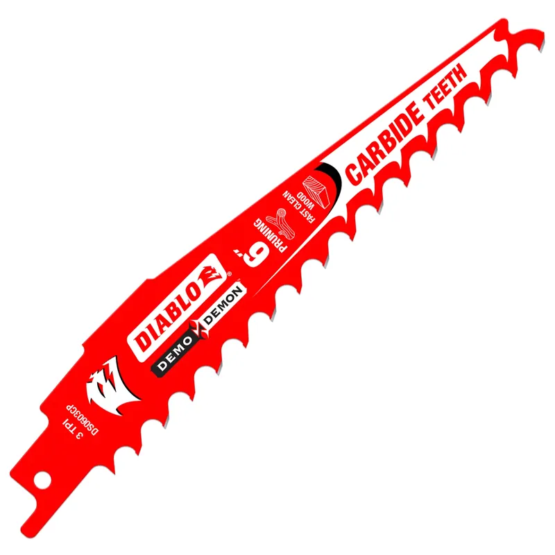 Demo Demon 6 In. Carbide Tipped Pruning & Clean Wood Reciprocating Saw Blade 3 Tpi 1 Pk