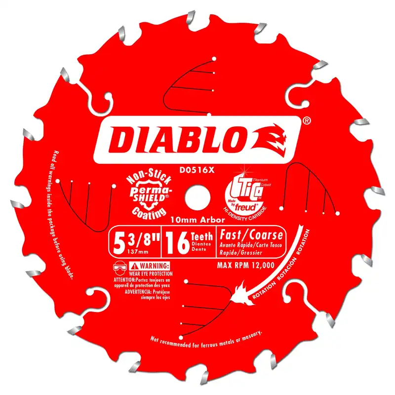 5-3/8 In. D X 10 Mm Tico Hi-density Carbide Trim Saw Blade 16 Teeth 1 Pk