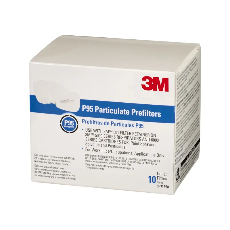 P95 Paint Spray And Pesticide Application Particulate Filter 5000/6000-series White 5 Pk