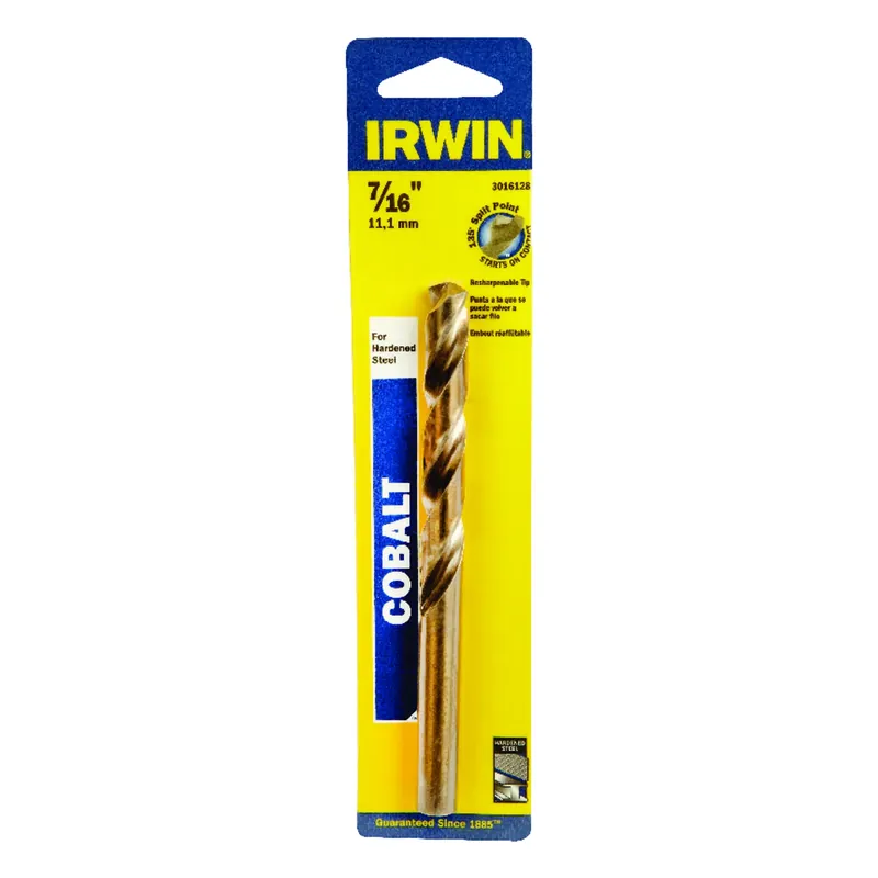 7/16 In. X 5-1/2 In. L Cobalt Alloy Steel Drill Bit Straight Shank