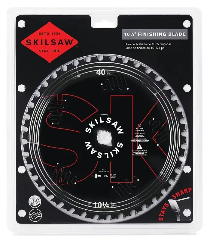10-1/4 In. Carbide Tipped Circular Saw Blade 40 Teeth For Skilsaw Spt70wm