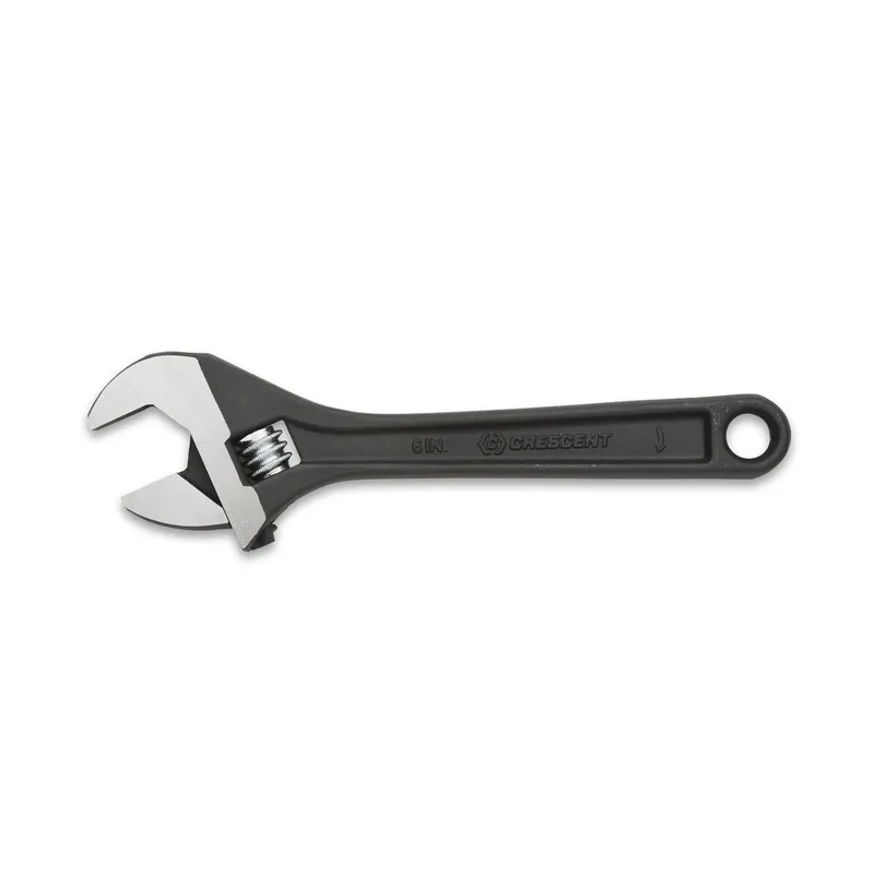 6 In. Adjustable Wrench Metric And Sae Alloy Steel Black Oxide Finish