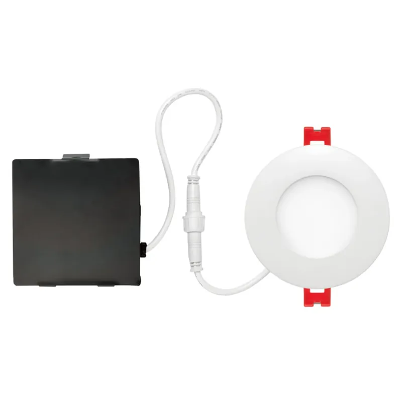 Led Integrated Ultra Slim Recessed Lighting Kit, White Finish, 12-watts, 6-in.