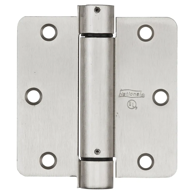 3-1/2 In. L Satin Nickel Spring Hinge 1 Pk
