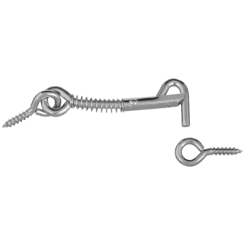 Zinc-plated Silver Steel 2-1/2 In. L Safety Hook And Eye 1 Pk