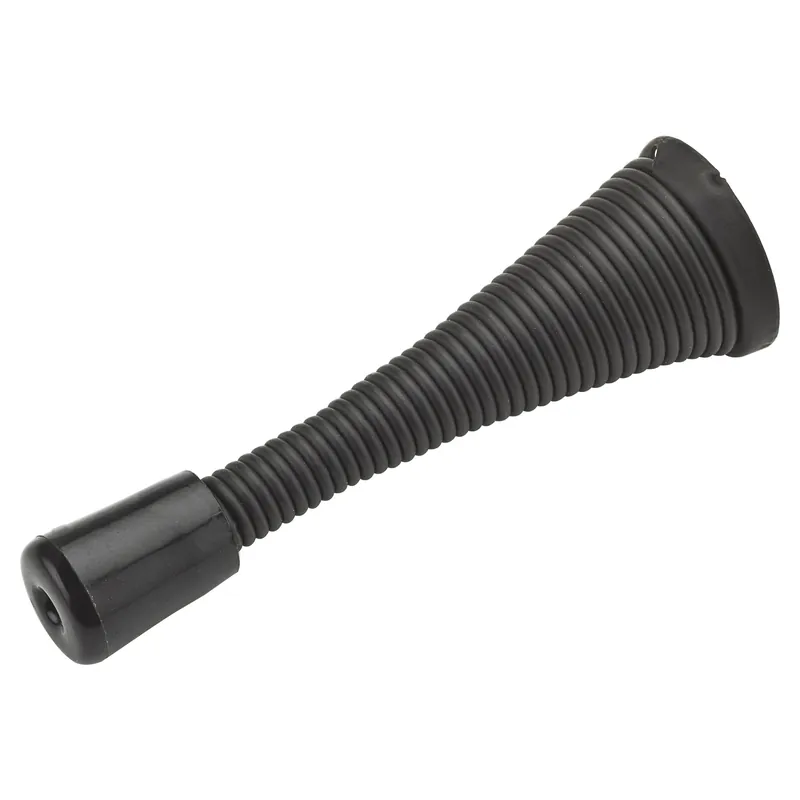 3 In. L Steel W/rubber Tip Oil Rubbed Bronze Black Spring Door Stop Mounts To Wall