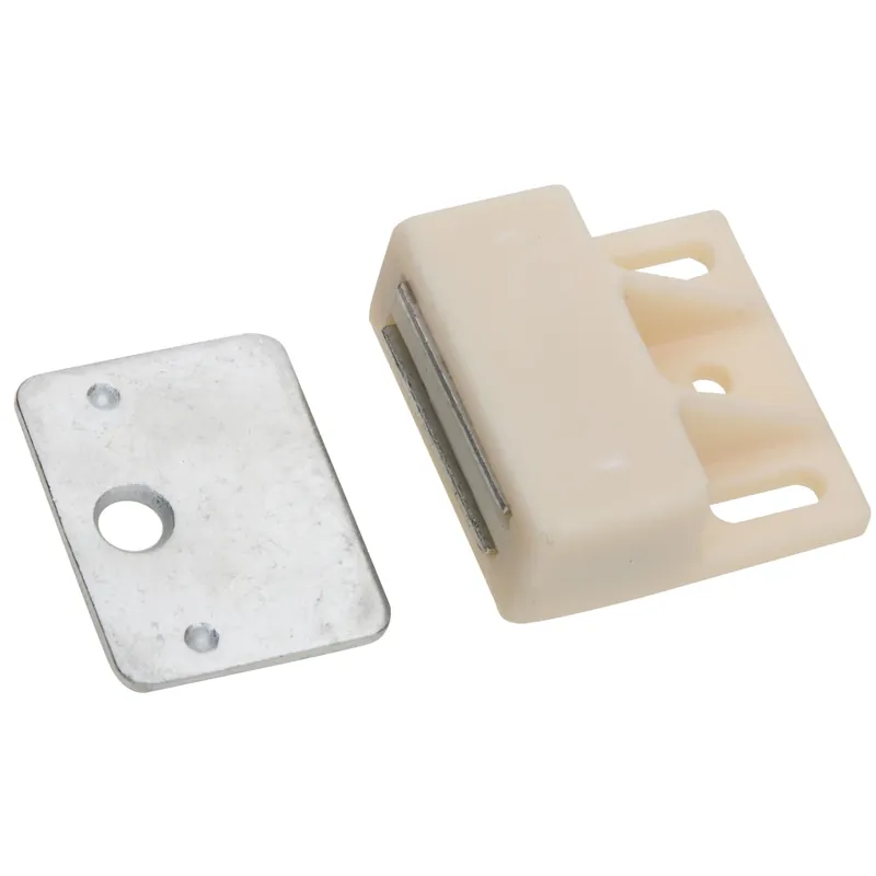 1-5/32 In. W X 1 In. L White Metal Magnetic Catch 1 Pk