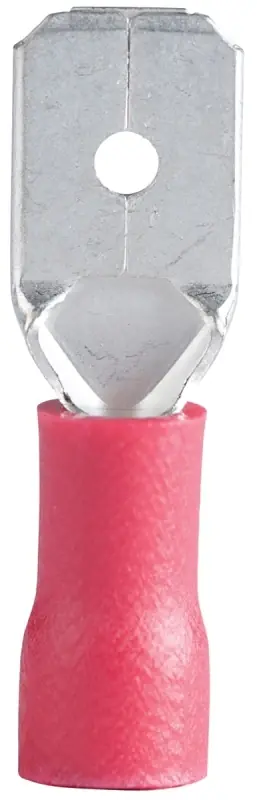22-16 Ga. Insulated Wire Male Disconnect Red 18 Pk