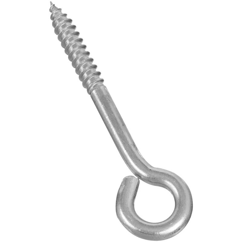 3.75 In. L Silver Stainless Steel Lag Screw Eye 1 Pk