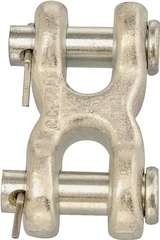 Blue-krome Double Clevis, 1/4 In.