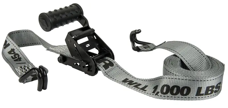 1.5 In. W X 12 Ft. L Gray Ratchet Tie Down Strap 1000 Lb 1 Pk