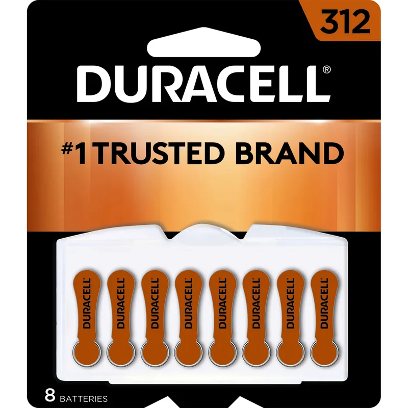 Zinc Air 312 1.4 V 185 Mah Hearing Aid Battery 8 Pk