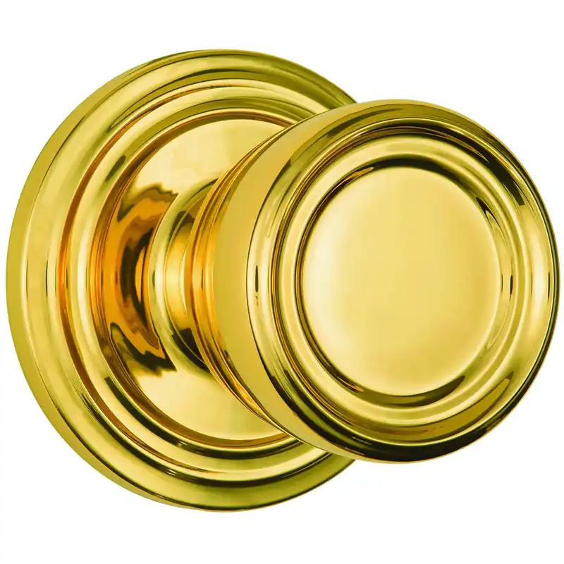 Push Pull Rotate Barrett Polished Brass Passage Knob Kw1 1.75 In. Ansi Grade 2