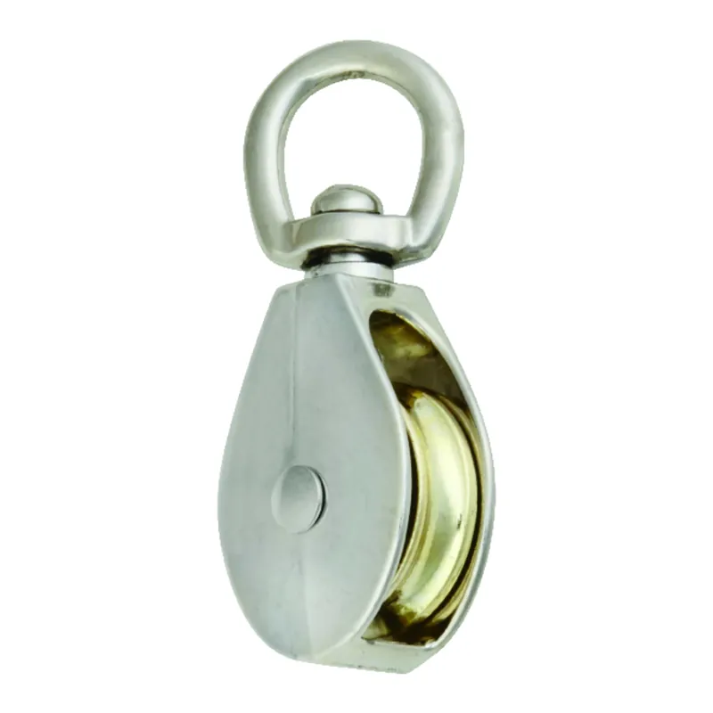 Pulley, Swivel Eye, Nickel-plated, 1-1/2 In.