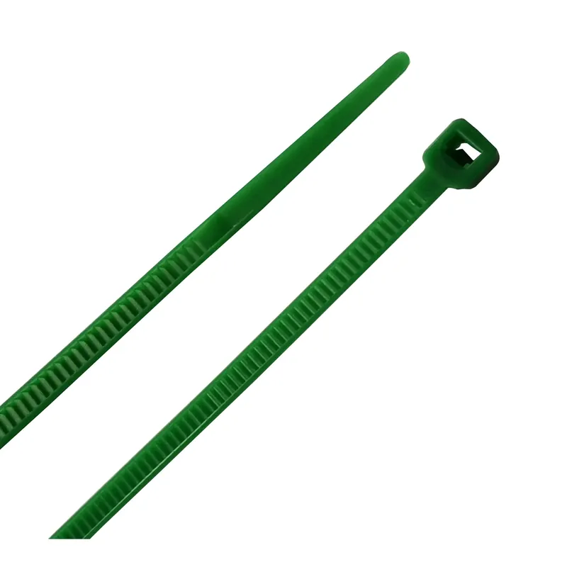 4 In. L Green Cable Tie 100 Pk