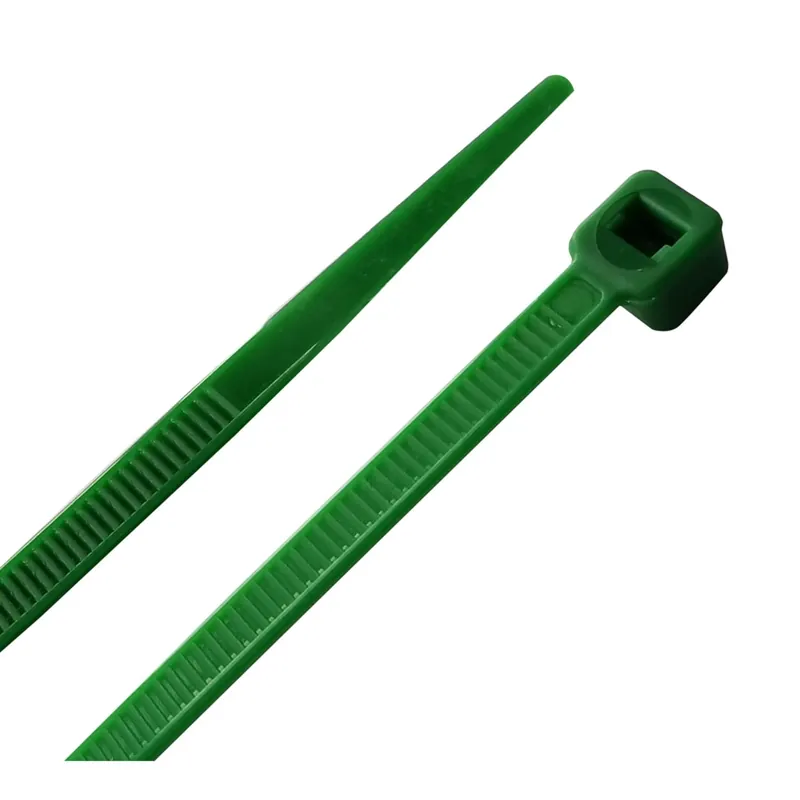 11.8 In. L Green Cable Tie 100 Pk