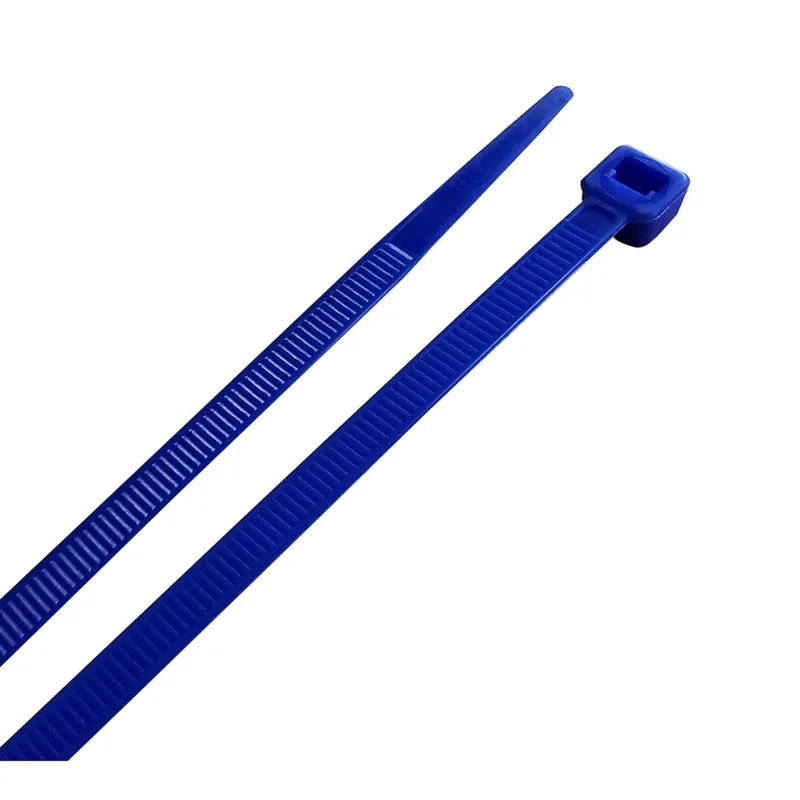 8 In. L Blue Cable Tie 100 Pk