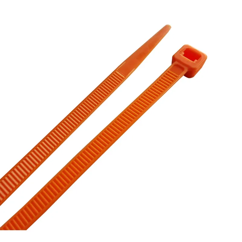 8 In. L Orange Cable Tie 100 Pk