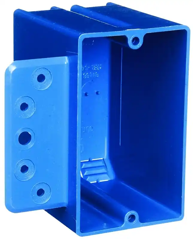 1-gang Pvc Molded Wall Switch Box, 18 Cu. In., Blue, Model B118bupc