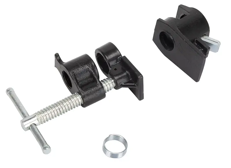 Jlo-039 Pipe Clamp Fixture, 1/2 Inch Opening, Malleable Steel Construction