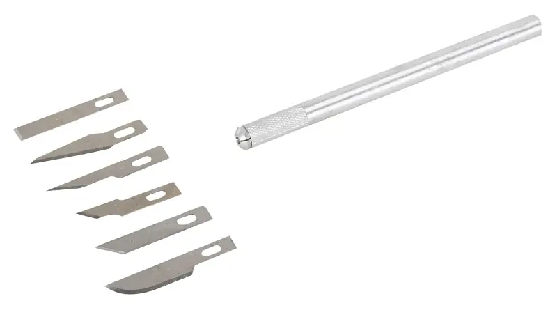 Jl71220 7 Piece Hobby Knife Set With High Carbon Steel Blades