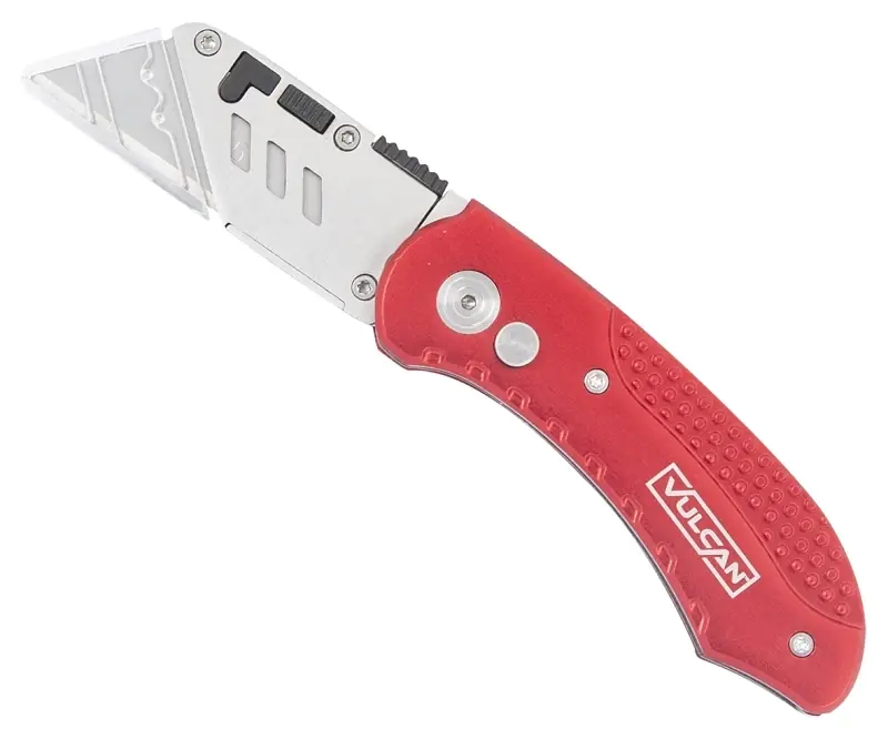Kl007 Folding Utility Knife With Aluminum Handle And Quick Change Blade Mechanism