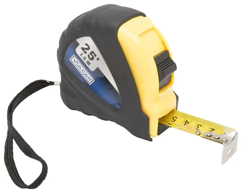 C21-7.5x25 Measuring Tape, 25 Ft Length, 1 In Width, Durable Steel Blade
