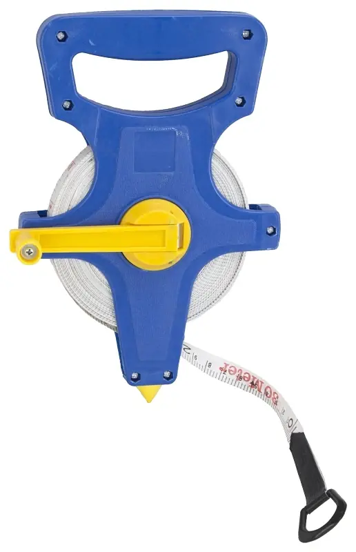 Jl-tapeof100 Open Reel Tape Measure, 100 Ft Fiberglass Blade, Abs Plastic Case