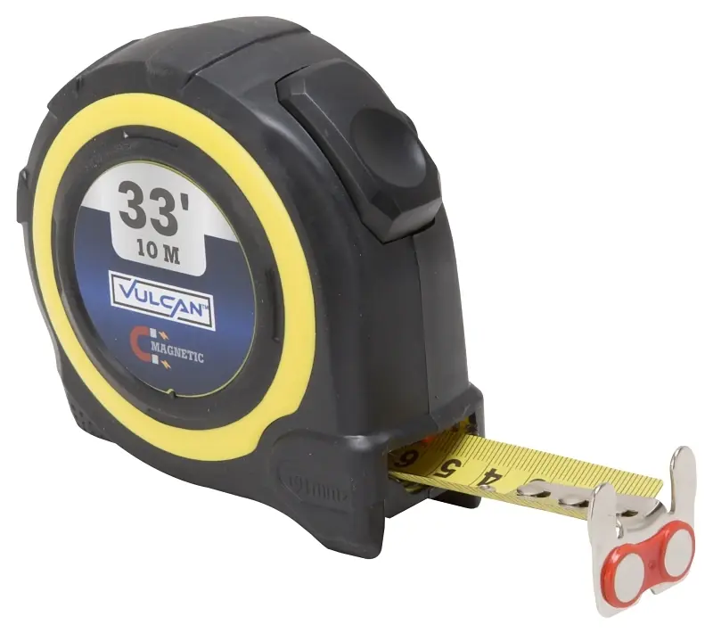 58-10x25-a 33 Ft Steel Tape Measure With Abs Plastic Case And High Visibility