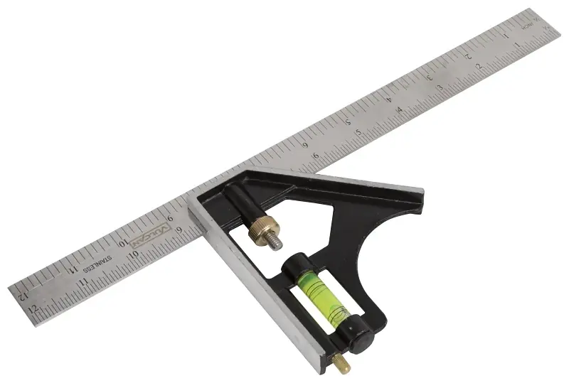 Tge-ts12 Combination Square, 12 Inch Stainless Steel Blade With Sae & Metric Graduation