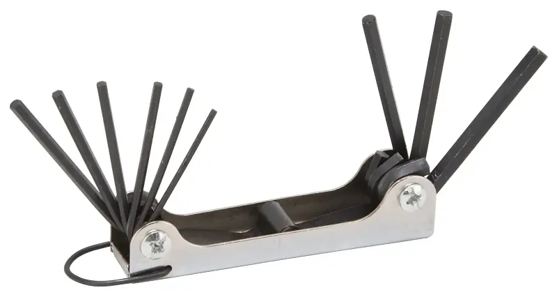 Vulcan Tw-001-06 Fold-up Hex Key Set, 9 Pieces, Black